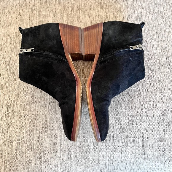 J.Crew Suede Black Ankle Boot Size 7.5 - Picture 8 of 11